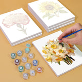 Elegant Florals Mini Paint by Numbers Kit DIY Frame contents