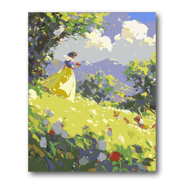 Sunny Meadow Paint by Numbers Kit finished artwork – Creative Vibes Dubai