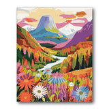 Valley River And Dome paint by numbers artwork