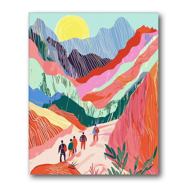 Color Hills Trail Hikers paint by numbers artwork – Creative Vibes Dubai