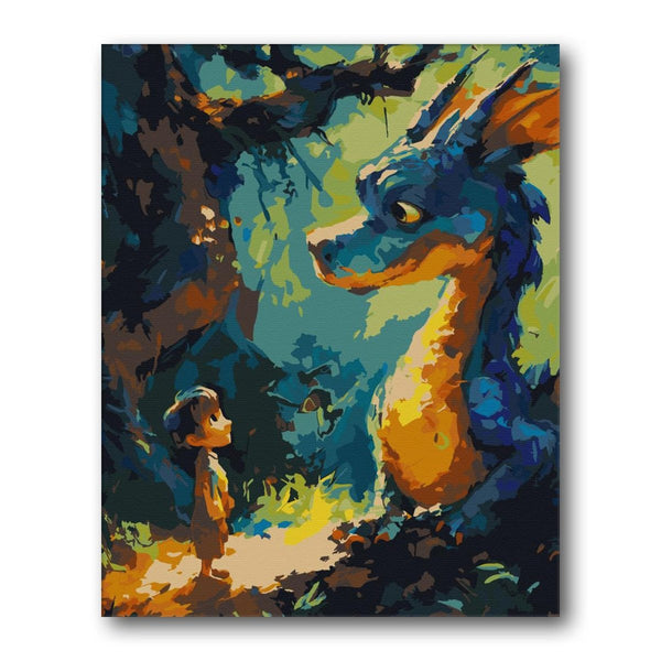 Fairy Lights In Woods Paint by Numbers Kit artwork – Creative Vibes Dubai