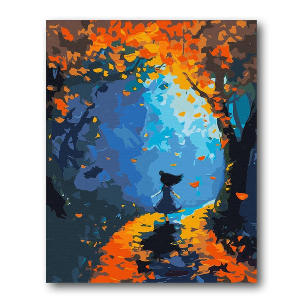 Moonlit Forest Walk Paint by Numbers Kit artwork – Creative Vibes Dubai