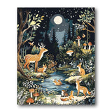 Forest Deer Under Stars paint by numbers kit