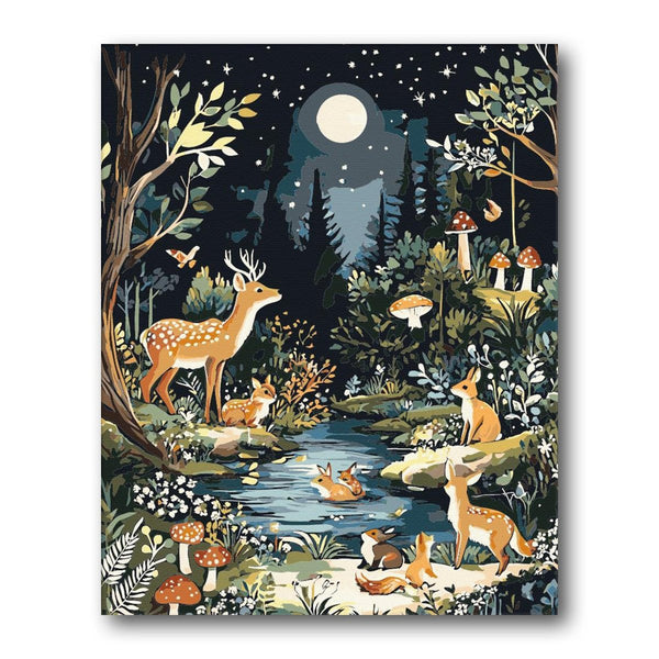 Forest Deer Under Stars paint by numbers kit – Creative Vibes Dubai