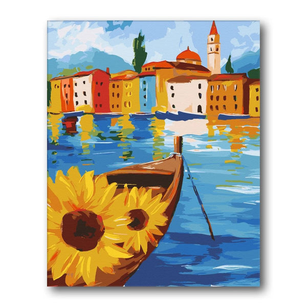 Rainbow Garden Paint by Numbers Kit finished artwork – Creative Vibes Dubai
