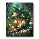Lantern Path In Forest paint by numbers kit