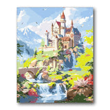 Sunny Castle On Hill Paint by Numbers Kit artwork