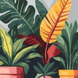Potted Plants On Shelf painting view
