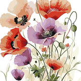 Poppy Bouquet In Vase painting view