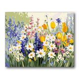 Meadow Wildflowers Panel paint by numbers kit – finished artwork