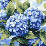 Blue Hydrangea Cluster Paint By Numbers Kit painting view
