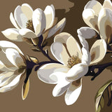 Magnolia Branch Close Up paint by numbers kit painting view