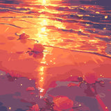Golden Sun Over Sea painting view