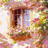 Rose Archway Doorway Paint By Numbers Kit painting view