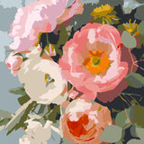Peach Peony Bouquet painting view