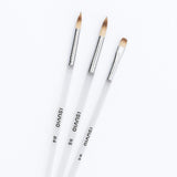 Pro paint brush set with fine, medium and broad nylon tips