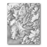 Kitten in Flowers Dot Painting Kit finished canvas from Creative Vibes