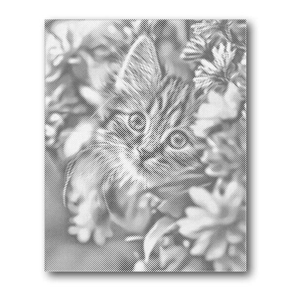 Kitten in Flowers Dot Painting Kit finished canvas from Creative Vibes – Creative Vibes Dubai
