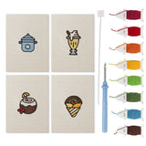 Mini Punch Needle Kit 4pcs Assorted Food Motifs
