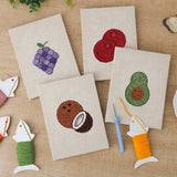 Mini punch needle kit fruit detail - Embroidered Fruit Designs