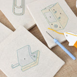 Finished mini punch needle kit artwork - Stationery Designs design