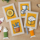 Mini punch needle kit detail - Tea Time Illustrations design