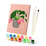 Begonia Pot DIY paint-by-numbers hardcover notebook — Creative Vibes Dubai UAE