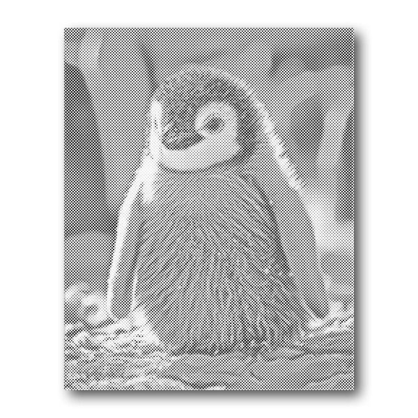 Penguin Chick Dot Painting Kit finished canvas from Creative Vibes – Creative Vibes Dubai