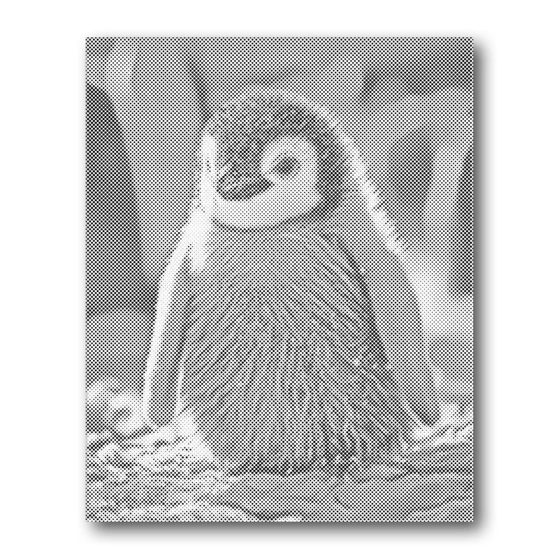 Penguin Chick Dot Painting Kit finished canvas from Creative Vibes