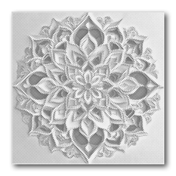 Peony Rosette Dot Painting Kit finished canvas from Creative Vibes – Creative Vibes Dubai