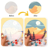 Scenic landscapes placemats mountain view design