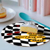 Positive words placemats on dining table
