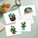 Potted plants postcard kit set of designs