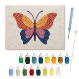 Colorful Butterfly punch needle kit