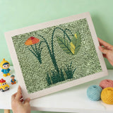 Green Botanical Scene finished artwork