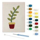 Green Potted Plant punch needle kit