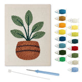 Green Potted Plant Variant 3 punch needle kit