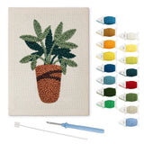 Green Potted Plant punch needle kit