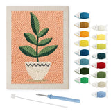Green Potted Plant Variant 5 punch needle kit
