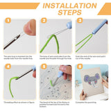 Grey Elephant Head punch needle kit contents