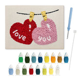 Hanging Love Hearts punch needle kit