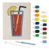 Lemon Iced Drink punch needle kit