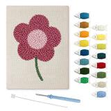 Maroon Flower punch needle kit