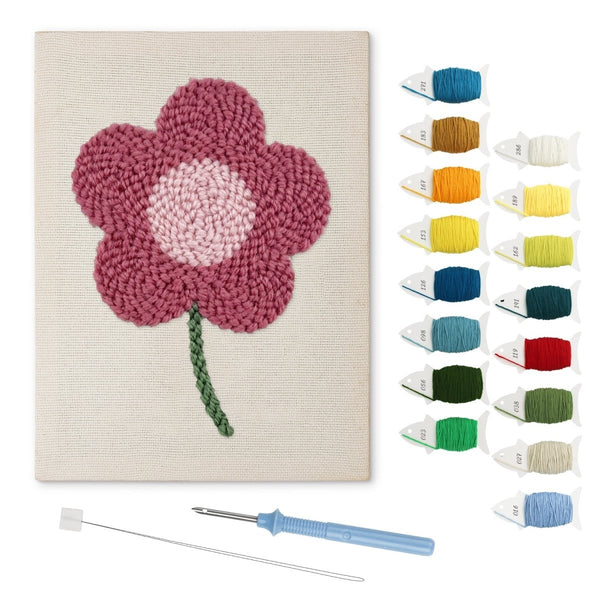 Maroon Flower punch needle kit – Creative Vibes Dubai