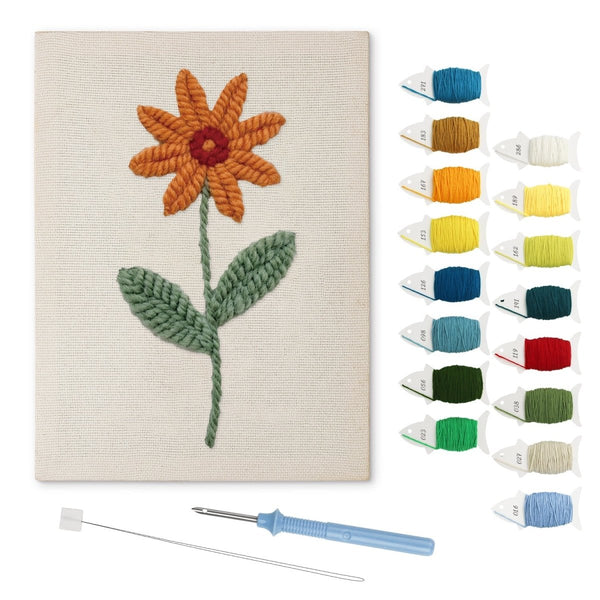 Orange Flower punch needle kit – Creative Vibes Dubai