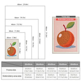 Orange Fruit Pattern punch needle kit finished artwork