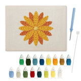 Orange Yellow Flower punch needle kit