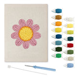 Pink Daisy Flower punch needle kit