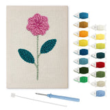 Pink Flower punch needle kit