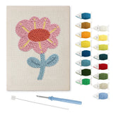Pink Flower Design punch needle kit